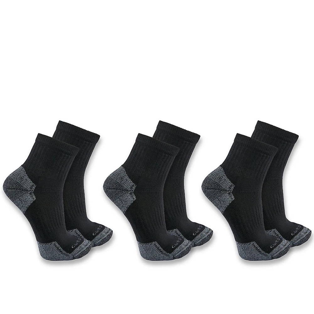 Men’s Carhartt MIDWEIGHT COTTON BLEND QUARTER SOCK 3-PACK